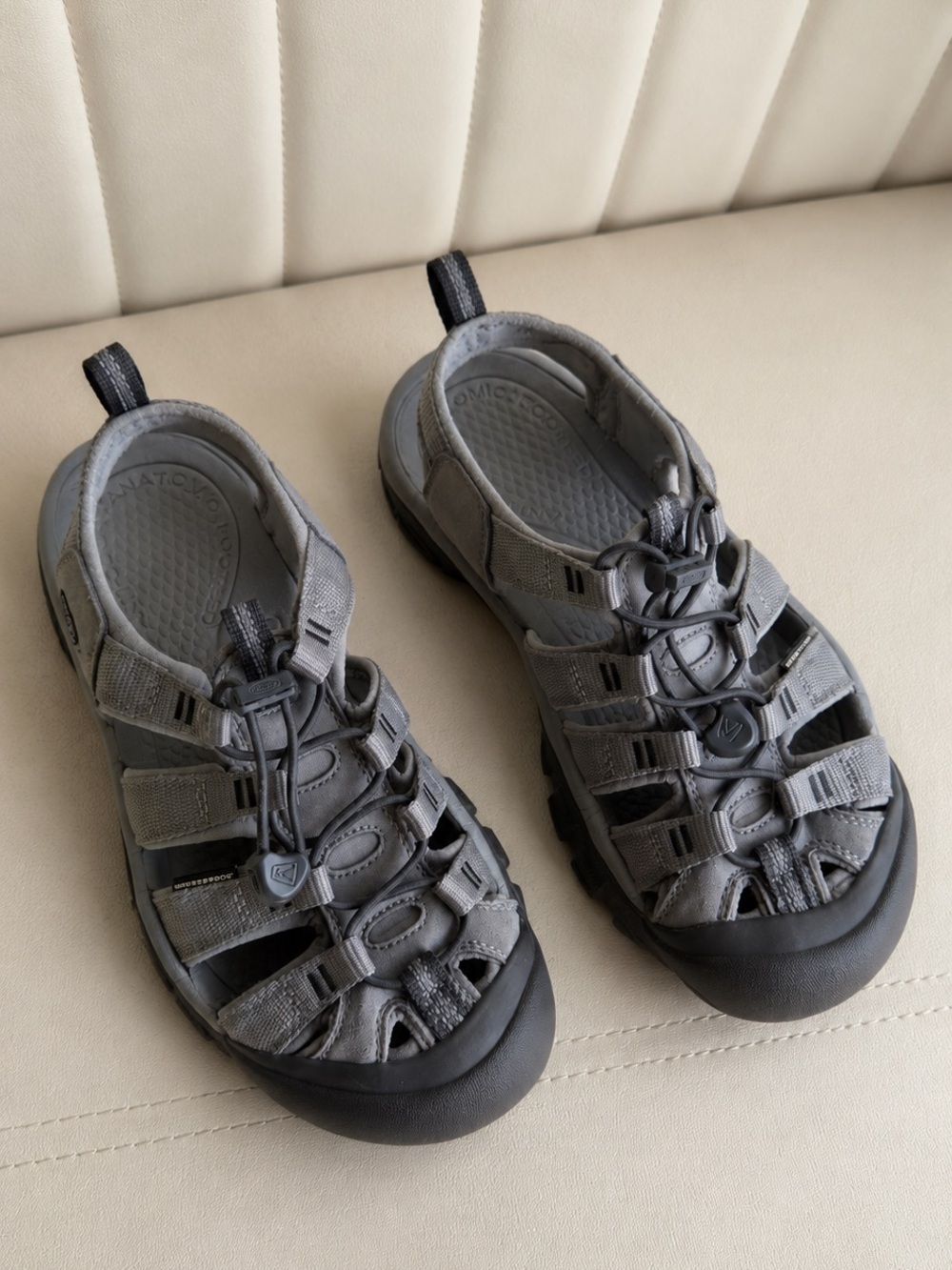 KEEN Waterproof Hiking Sandals Gray Women’s Size 8 Closed Toe Trail Shoes 102624